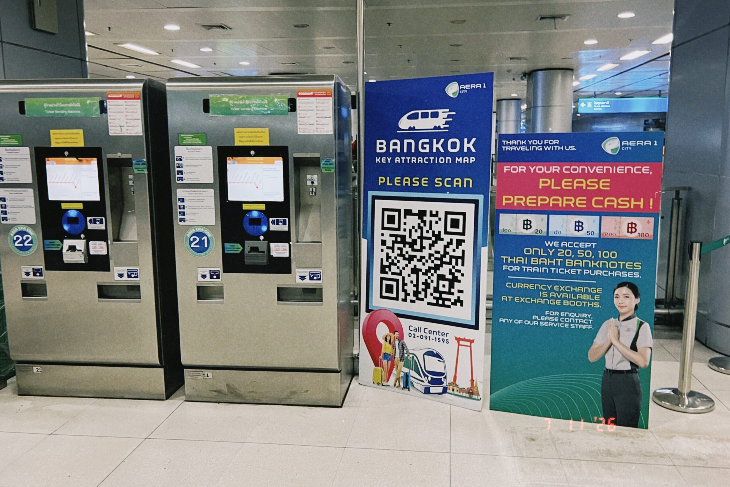 Traveller purchasing an Airport Rail Link ticket
