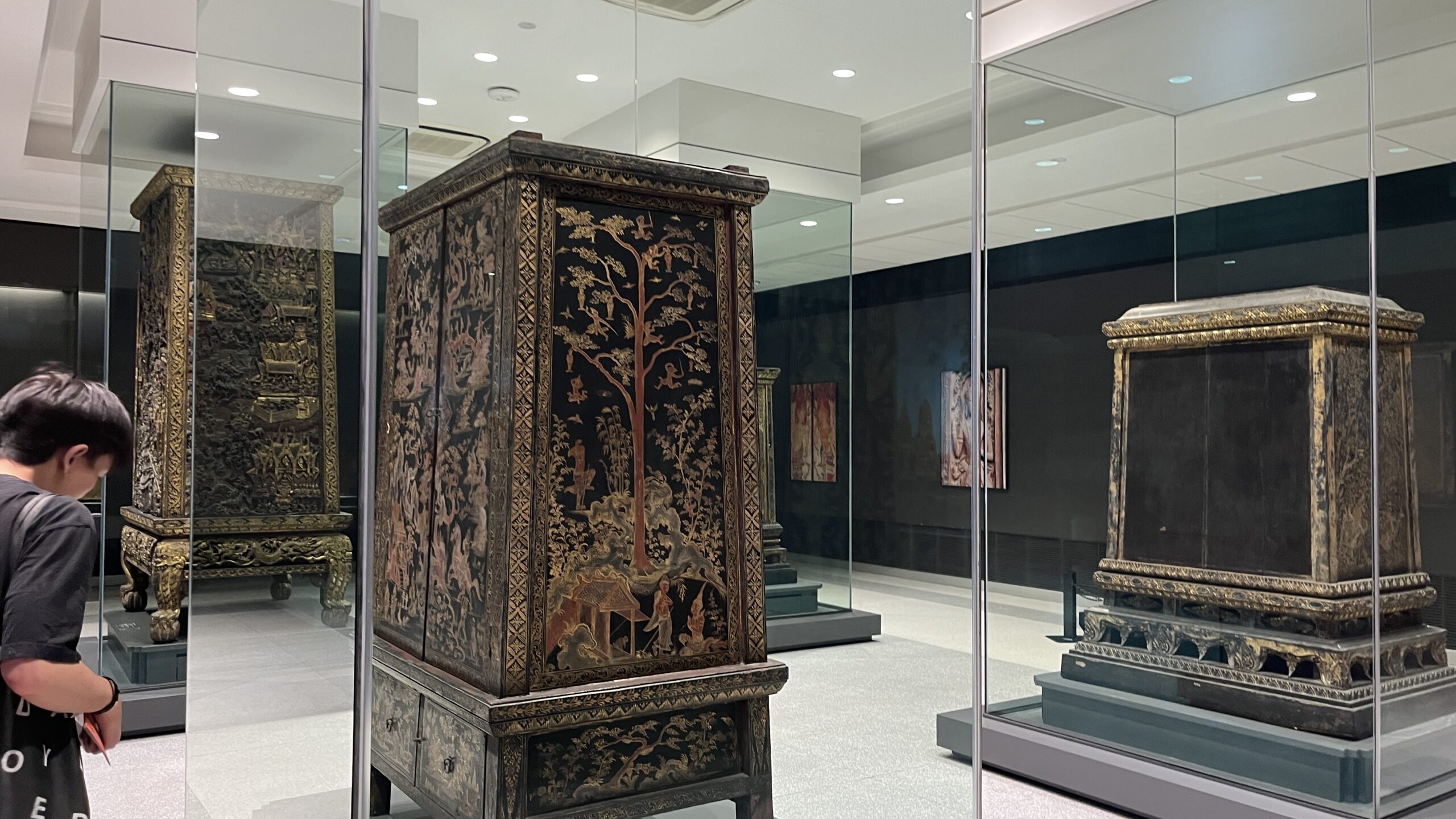 Traditional decorated cabinet at National Museum Bangkok